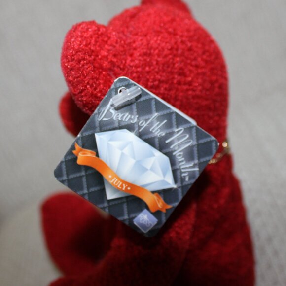 3/$55❤️1980s vintage Russ Bears Of The Month July Red Ruby Pendant Birthstone - Picture 4 of 8